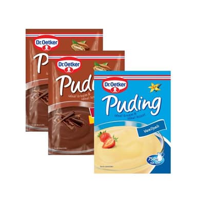 Dr. Oetker Puding Kakaolu 147 gr 2'li + Puding Vanilyalı 120 gr