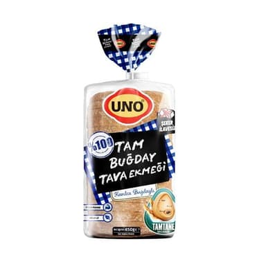 Uno Tam Buğday Tava Ekmeği 450 Gr