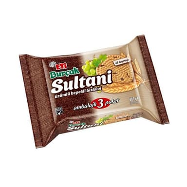 Eti Burçak Sultani Üzümlü Bisküvi 3'lü 369 gr