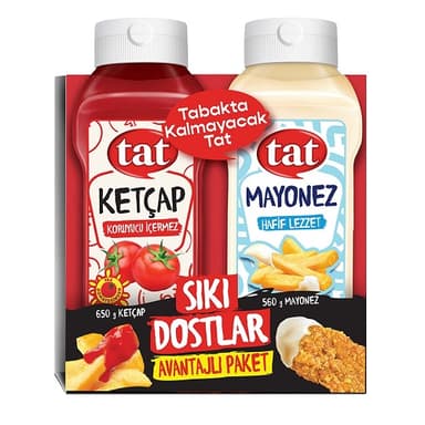 Tat Ketçap 650 gr ve Mayonez 550 gr 2'li Paket