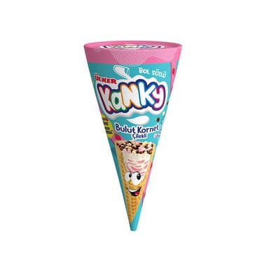 Ülker Kanky Bol Sütlü Mini Kornet Çilekli 26g
