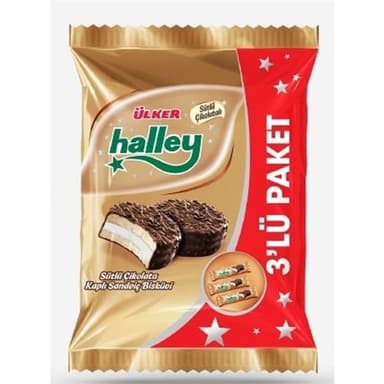 Ülker Halley Mini Granüllü Bisküvi 3 Lü 198 gr
