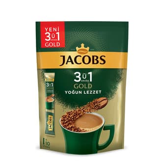 Jacobs Gold 3'ü 1 Arada Yoğun Lezzet Paket 10 x 18 G