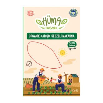 Hüma Organik Karışık Sebzeli Makarna 250 G
