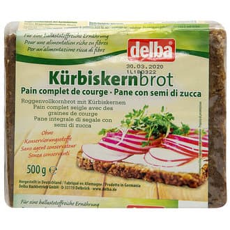 Delba Kabak Çekrdekli Çavdrlı Tam Tahıl Ekmeği 500 G