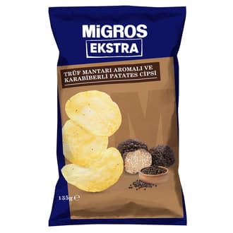 Migros Ekstra Trüf Mantarı Aromalı & Karabiberli Patates Cipsi 135 G