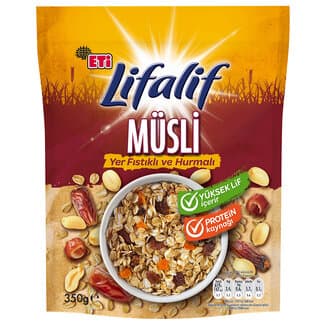 Eti Lifalif Yer Fıstıklı ve Hurmalı Müsli 350 g