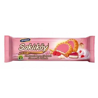 Saklıköy Frambuazlı Beyaz Çikolatalı Bisküvi 100 G