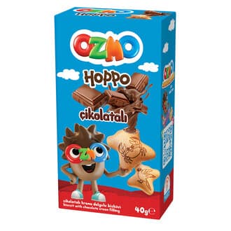 Ozmo Hoppo Çikolatalı Krema Dolgulu Bisküvi 40 G