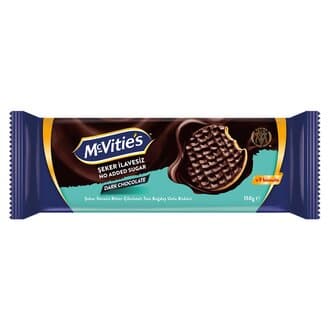 McVitie's Digestive Zero Bitter Çikolata Kaplı Bisküvi 150 G