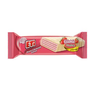 Eti Beyaz Çikolata Kaplı Çilek Kremalı Gofret 29 G
