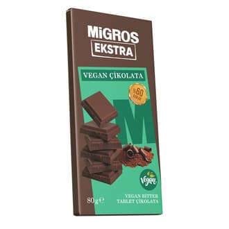 Migros Ekstra Vegan Bitter Tablet Çikolata 80 G