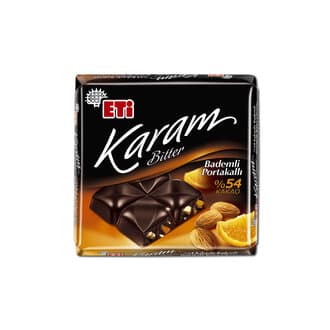 Eti Karam %54 Kakaolu Bademli Portakallı Bitter Çikolata 60 g
