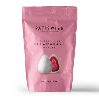 Patiswiss Beyaz Çikolata Kaplamalı Çilekli Draje 80 G