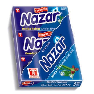 Nazar Damla Sakızı Aromalı Şekersiz Sakız 3'lü 21 G