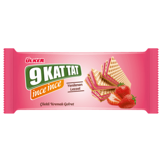 Ülker 9 Kat Tat İnce İnce Çilekli Gofret 114 G