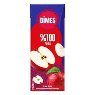 Dimes Premium %100 Elma Suyu 200 Ml