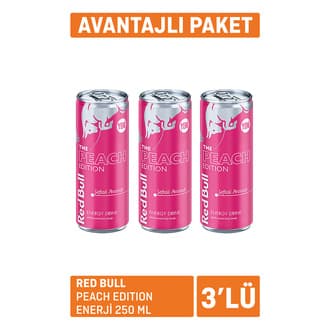 Red Bull Peach Edition Enerji 3 x 250 Ml