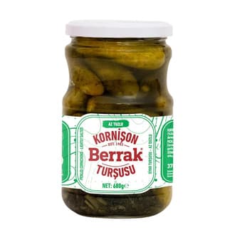 Berrak Az Tuzlu Kornişon Turşu 680 G