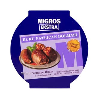 Migros Ekstra Zeytinyağlı Sumaklı Kuru Patlıcan Dolması 200 G