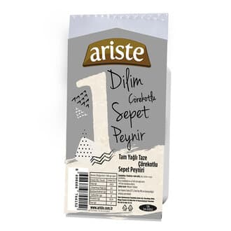 Ariste 1 Dilim Tam Yağlı Çörekotlu Sepet Peyniri 40 G