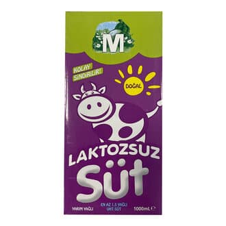 Migros Yarım Yağlı Laktozsuz Uht Süt 1 L