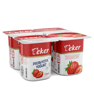 Eker Çilekli Probiyotik Yoğurt 4X100 G