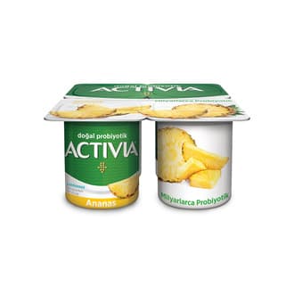 Activia Doğal Probiyotik Ananaslı Yoğurt 4x100G