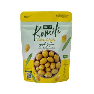 Halis Komili Limon Dolgulu Yeşil Zeytin 170 G