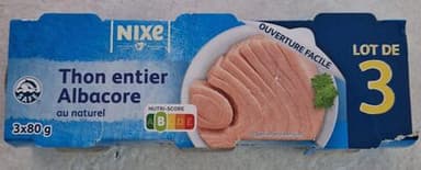 Thon entier Albacore au naturel