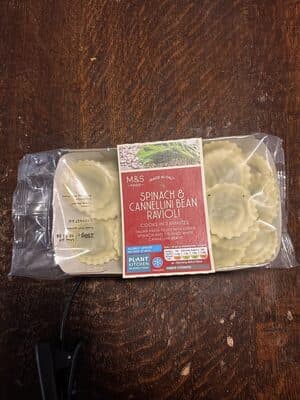 Spinach And Cannellini Bean Ravioli