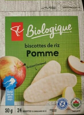 Biscottes de riz pomme