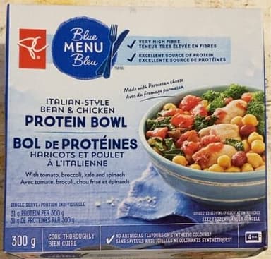 Italian style bean and chicken protein bowl