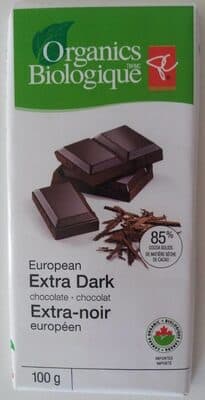 European extra dark chocolate