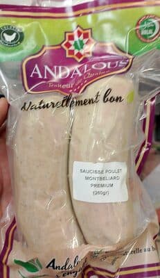 SAUCISSE POULET MONTBELIARD PREMIUM (260gr) Anda LOUS)