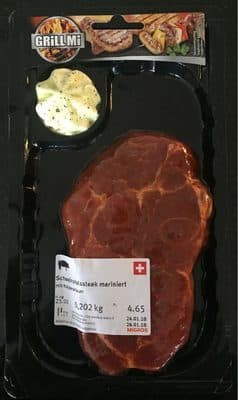 Schweinshakssteak marniert