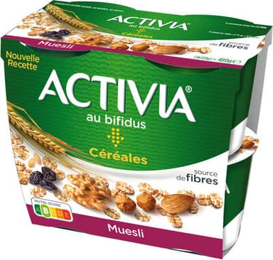 Activia bifidus cereales 120 g x 4 muesli