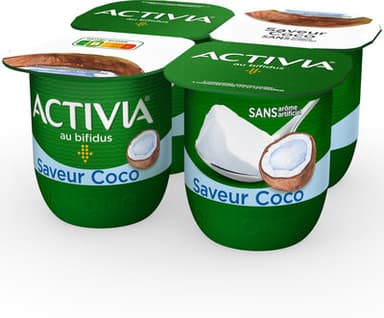 Activia bifidus saveur noix de coco sans arome artificiel 125 gx 4