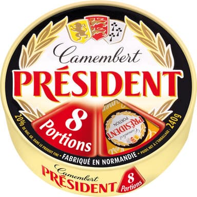 PRESIDENT CAMEMBERT 8PORTIONS 240g