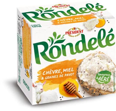 RONDELE MIEL ET UNE NUIT CHEVRE MIEL ET GRAINES DE PAVOT 125g