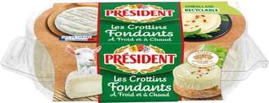 LES CROTTINS FONDANTS DE CHEVRE PRESIDENT 2X60g X6