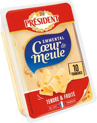 President emmental coeur de meule 10 tranches 150g