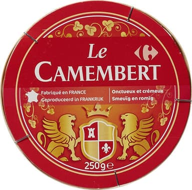 Le Camembert - Fromage à patte molle au lait pasteurisé