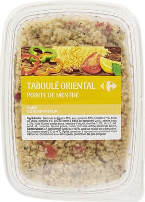 Taboulé oriental Pointe de menthe