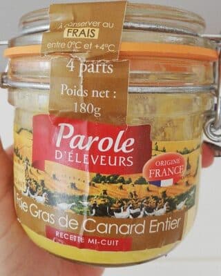 Fois gras de canard entier mi cuit