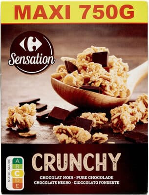 Muesly croustillant cruchy chocolat noir intense