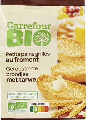 Petits pains grillés au froment