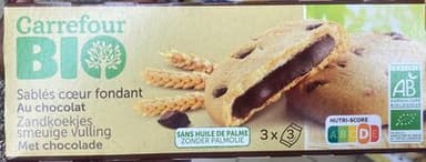 Sablés cœur fondant au chocolat