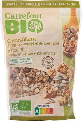Croustillant graines de courge et de tournesol