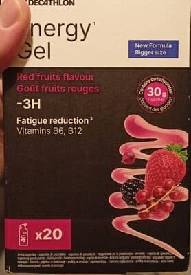 Energy gel fruits rouges
